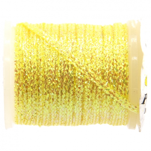 Veniard Pearl Flat Braid Yellow (Pack 12 Spools) Fly Tying Materials